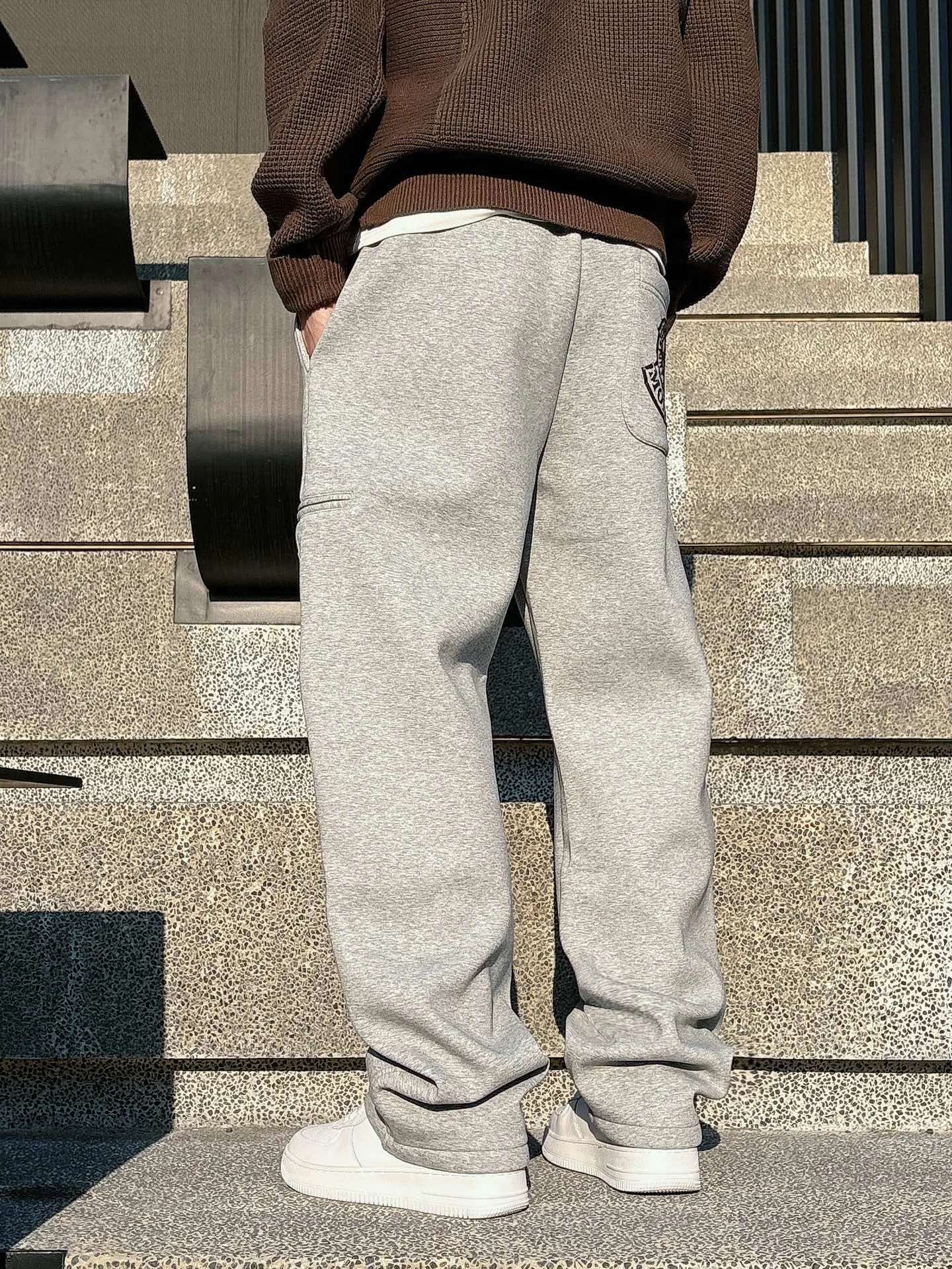 P320 2025 autumn and winter new casual pants 🆕Heavy scimitar pants Color: black and gray Size: M-4XL